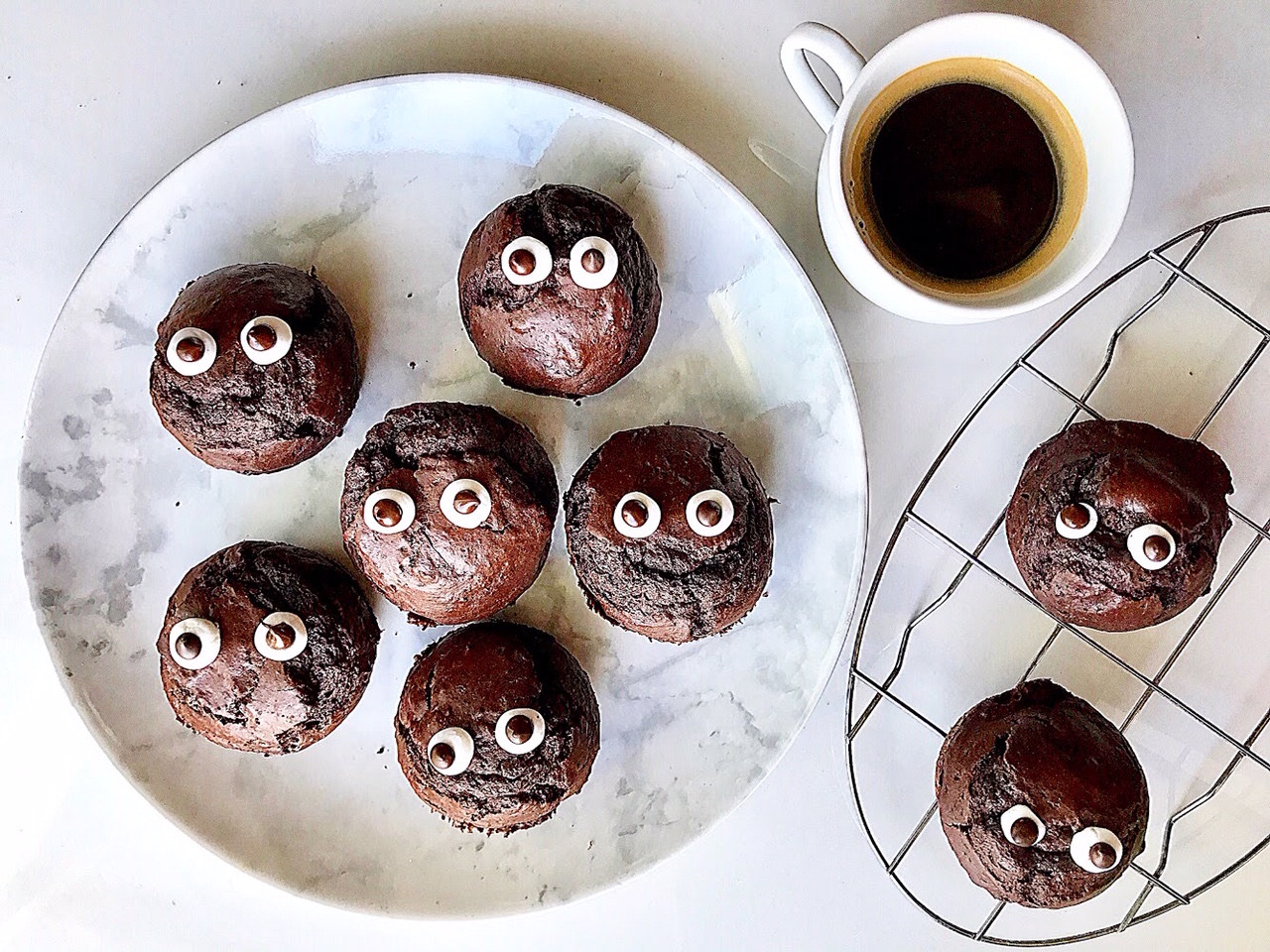 Muffins σοκολάτας halloween