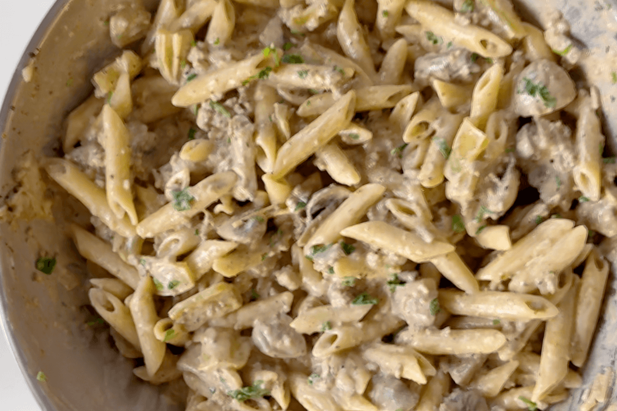 Creamy Pasta με Χοιρινό Κιμά